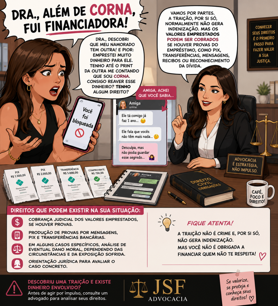 Charge sobre empréstimos em relacionamentos e cobrança judicial
